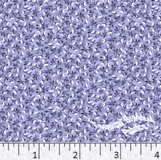 Lavender Tiny Heart Floral Poly Cotton Fabric