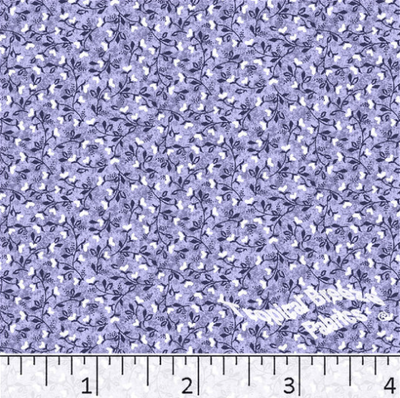 Lavender Tiny Heart Floral Poly Cotton Fabric