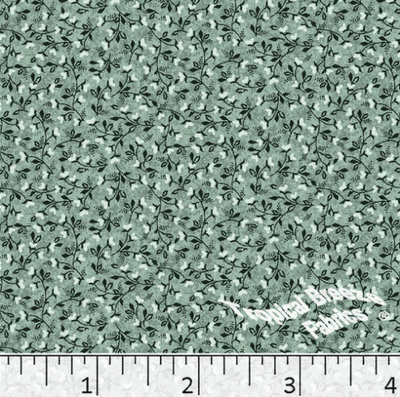 Mint Tiny Heart Floral Poly Cotton Fabric