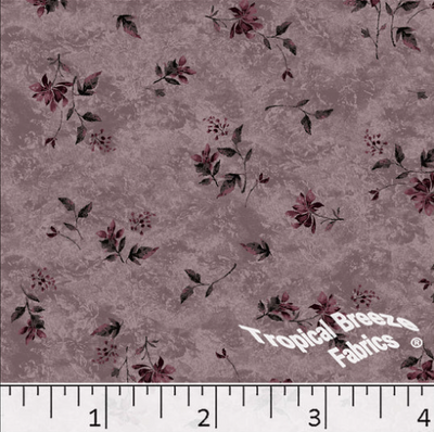 Redwood Scattered Floral Poly Cotton Fabric