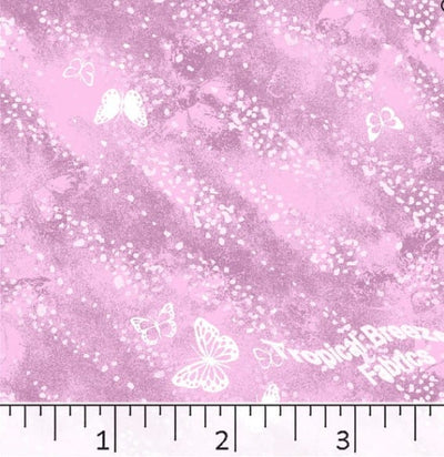 Orchid Butterflies Poly Cotton Fabric