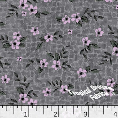 Lavender Floral Poly Cotton Fabric