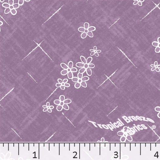 Orchid Cute Scattered Floral Poly Cotton Fabric