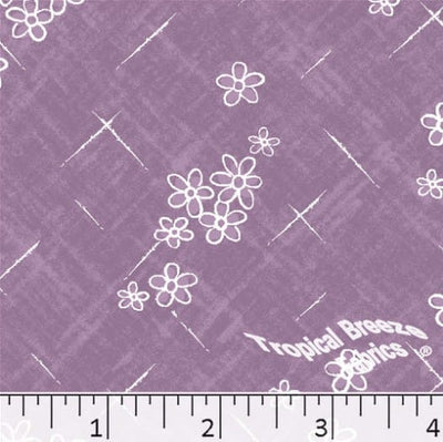 Orchid Cute Scattered Floral Poly Cotton Fabric