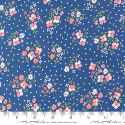 Moda Cali Co Quilting Cotton Fabric- Cobalt