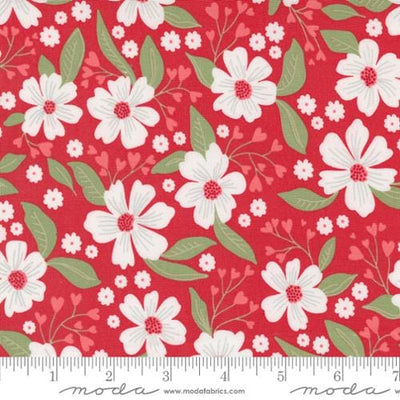 Moda Love Blooms Love in Bloom Floral Quilting Cotton Fabric- Rose