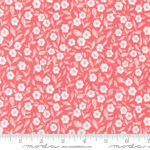 Moda Love Blooms Cupid Small Floral Quilting Cotton Fabric- Lipstick