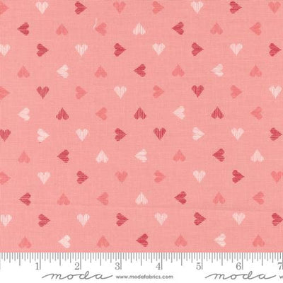 Moda Love Blooms Hearts Quilting Cotton Fabric- Blush