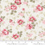 Moda Fabrics A Very Sweet Christmas Christmas Rose Florals Quilting Cotton Fabric- Snow