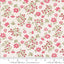 Moda Fabrics A Very Sweet Christmas Vintage Berries Small Floral Quilting Cotton Fabric- Snow