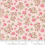 Moda Fabrics A Very Sweet Christmas Vintage Berries Small Floral Quilting Cotton Fabric- Blush