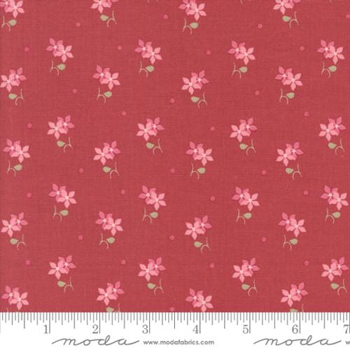Moda Fabrics A Very Sweet Christmas Poinsettias Small Floral Dots Quilting Cotton Fabric- Poinsettia
