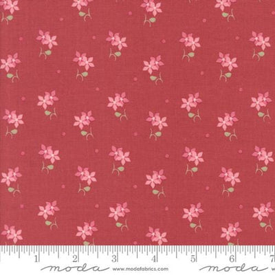 Moda Fabrics A Very Sweet Christmas Poinsettias Small Floral Dots Quilting Cotton Fabric- Poinsettia