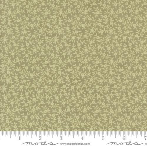 Moda Fabrics A Very Sweet Christmas Vines Small Floral Vines Quilting Cotton Fabric- Pine