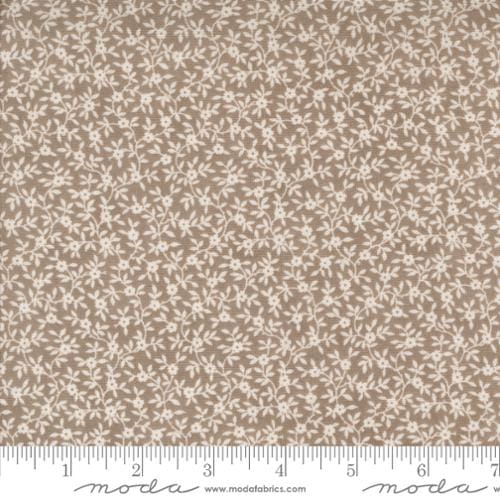 Moda Fabrics A Very Sweet Christmas Vines Small Floral Vines Quilting Cotton Fabric- Stone