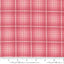 Moda Fabrics A Very Sweet Christmas Christmas Plaid Checks and Plaids Quilting Cotton Fabric- Rose