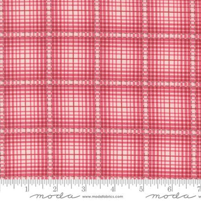 Moda Fabrics A Very Sweet Christmas Christmas Plaid Checks and Plaids Quilting Cotton Fabric- Rose