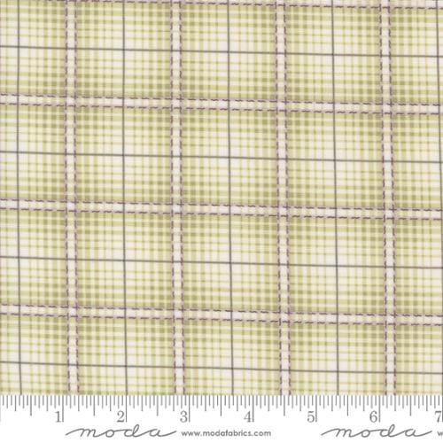 Moda Fabrics A Very Sweet Christmas Christmas Plaid Checks and Plaids Quilting Cotton Fabric- Leaf