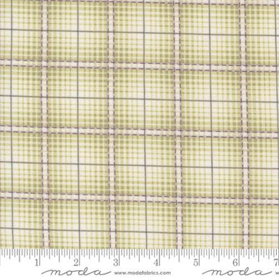 Moda Fabrics A Very Sweet Christmas Christmas Plaid Checks and Plaids Quilting Cotton Fabric- Leaf