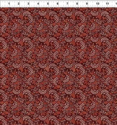 In the Beginning Carpet Bag Romance Tonal Quilting Cotton Fabric- Red