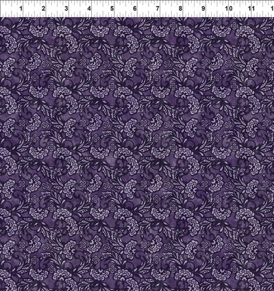 In the Beginning Carpet Bag Romance Tonal Quilting Cotton Fabric- Purple