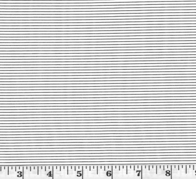 Black & White Pin Stripe Poly Cotton Fabric