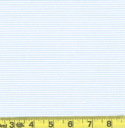 Sky Blue & White Pin Stripe Poly Cotton Fabric
