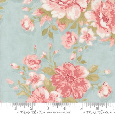 Moda Fabrics Muse Rose Garden Florals Quilting Cotton Fabric- Sky