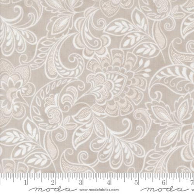 Moda Fabrics Muse Flourishing Florals Damask Quilting Cotton Fabric- Stone