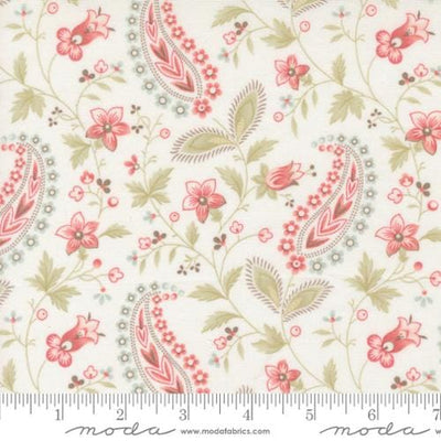Moda Fabrics Muse Paisley Vine Paisley Quilting Cotton Fabric- Porcelain