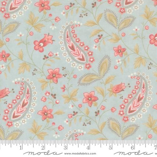 Moda Fabrics Muse Paisley Vine Paisley Quilting Cotton Fabric- Sky