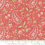 Moda Fabrics Muse Paisley Vine Paisley Quilting Cotton Fabric- Scarlet
