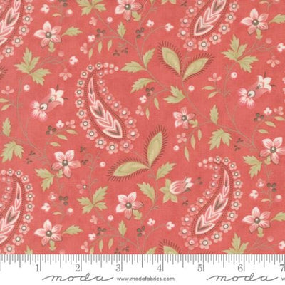 Moda Fabrics Muse Paisley Vine Paisley Quilting Cotton Fabric- Scarlet