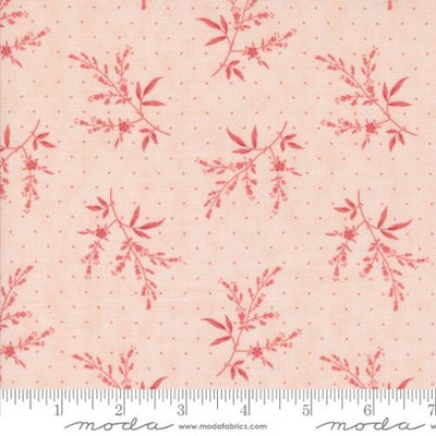 Moda Fabrics Muse Flower Silhouette Florals Dots Quilting Cotton Fabric- Blush