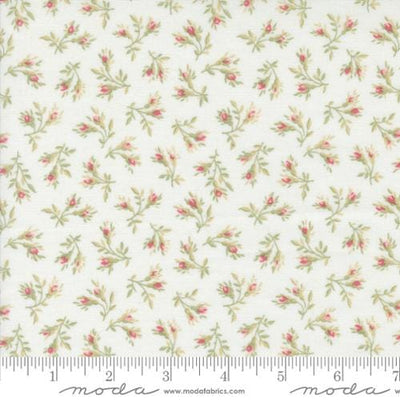 Moda Fabrics Muse Rosebuds Florals Quilting Cotton Fabric- Porcelain