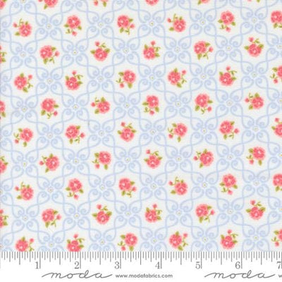 Moda Fabrics Memory Lane Small Floral Florals Quilting Cotton Fabric- Off White