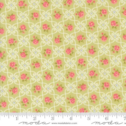 Moda Fabrics Memory Lane Small Floral Florals Quilting Cotton Fabric- Leaf