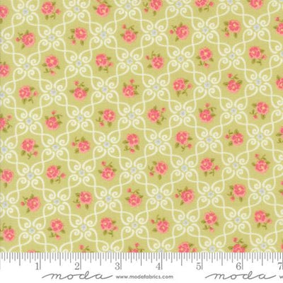 Moda Fabrics Memory Lane Small Floral Florals Quilting Cotton Fabric- Leaf
