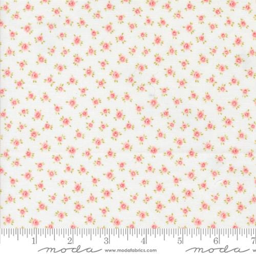 Moda Fabrics Memory Lane Little Posies Small Floral Quilting Cotton Fabric- Off White