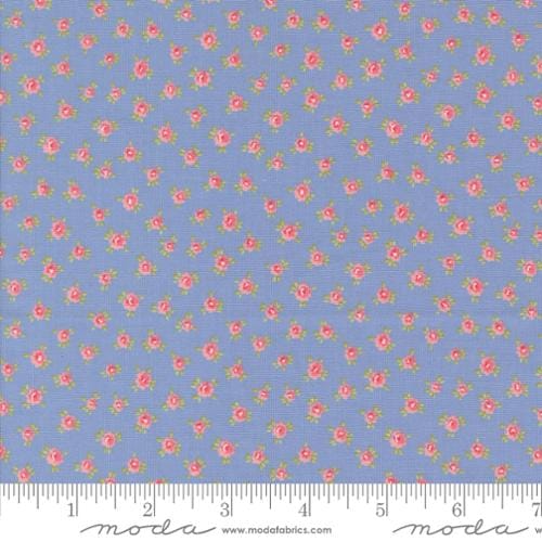 Moda Fabrics Memory Lane Little Posies Small Floral Quilting Cotton Fabric- Blue