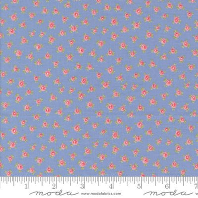 Moda Fabrics Memory Lane Little Posies Small Floral Quilting Cotton Fabric- Blue