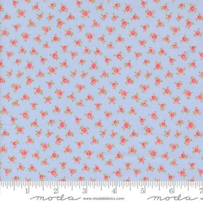 Moda Fabrics Memory Lane Little Posies Small Floral Quilting Cotton Fabric- Sky