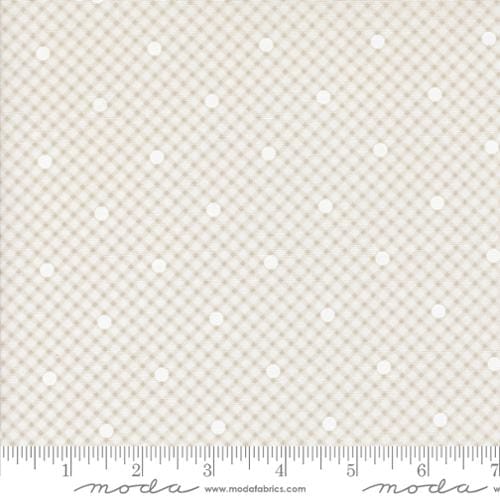 Moda Fabrics Memory Lane Gingham and Dots Checks and Plaids Quilting Cotton Fabric- Off White