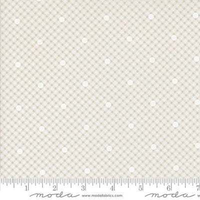 Moda Fabrics Memory Lane Gingham and Dots Checks and Plaids Quilting Cotton Fabric- Off White