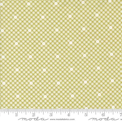 Moda Fabrics Memory Lane Gingham and Dots Checks and Plaids Quilting Cotton Fabric- Leaf