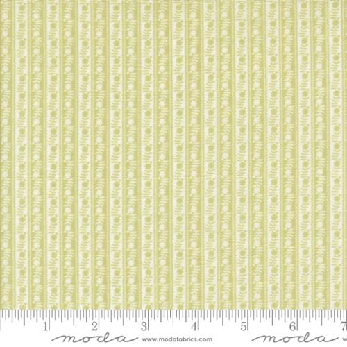 Moda Fabrics Memory Lane Ric Rac Stripe Stripes Quilting Cotton Fabric- Leaf