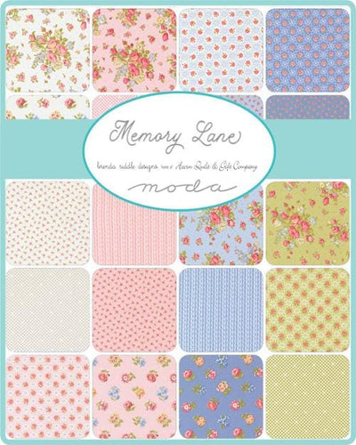 Moda Fabrics Memory Lane Gingham and Dots Checks and Plaids Quilting Cotton Fabric- Blue