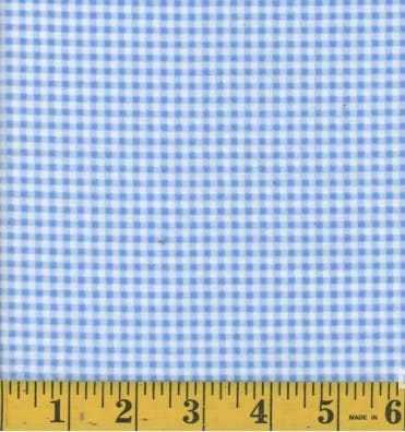 Aqua Gingham Flannel Fabric