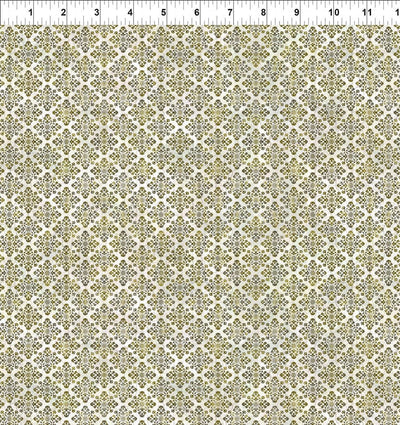 In the Beginning Carpet Bag Romance Medallion Quilting Cotton Fabric- Green