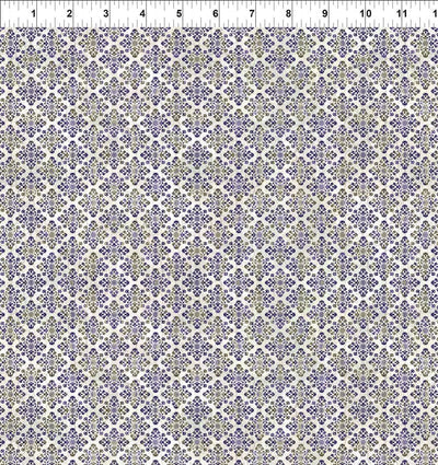 In the Beginning Carpet Bag Romance Medallion Quilting Cotton Fabric- Purple